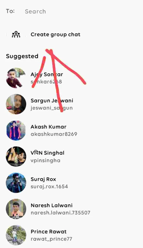 Create Group Chat के ऑप्शन पर क्लिक करे Create Group Chat के ऑप्शन पर क्लिक करे