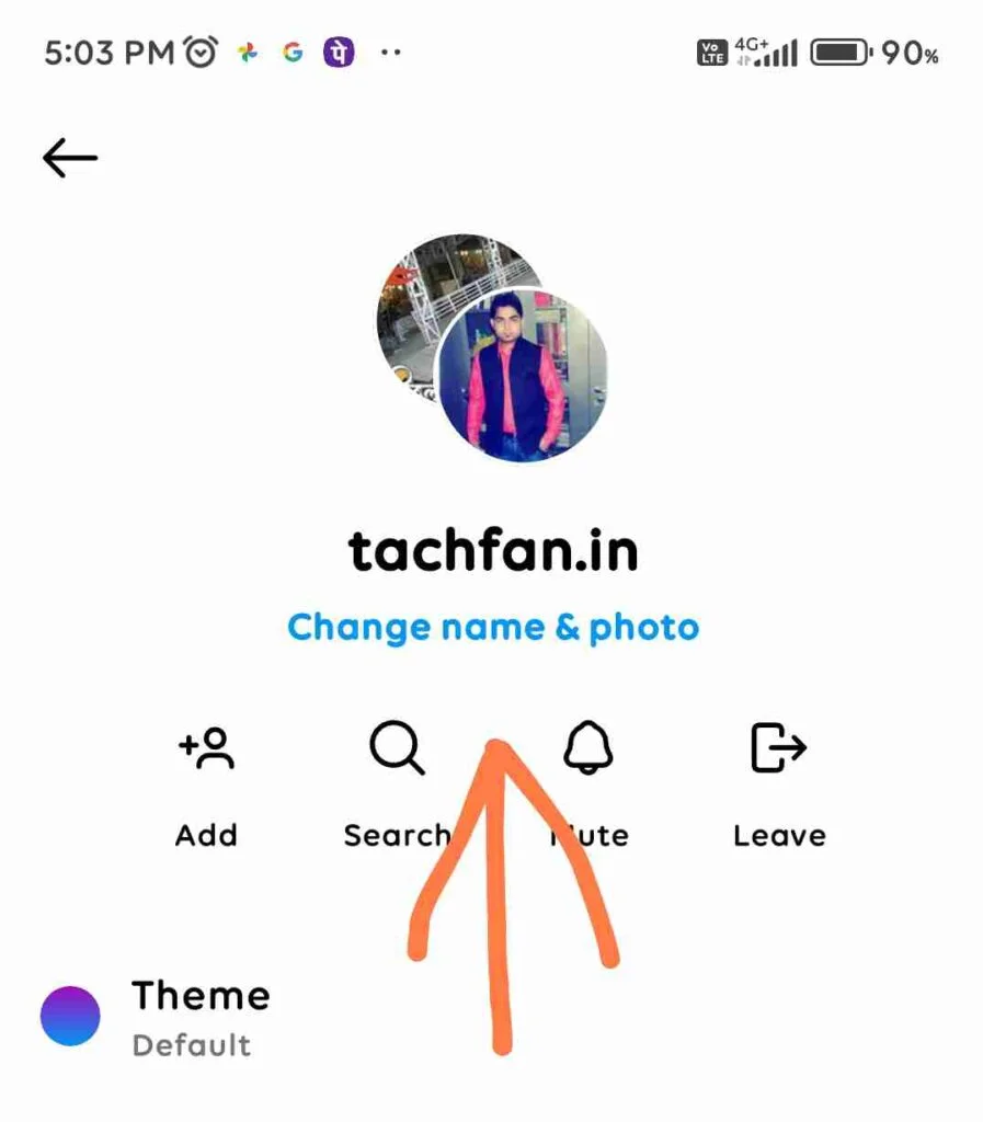 change name photo के ऑप्शन पर क्लिक करे change name photo के ऑप्शन पर क्लिक करे