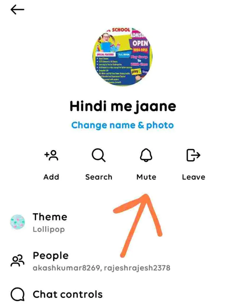 mute के आप्शन पर क्लिक करे mute के आप्शन पर क्लिक करे