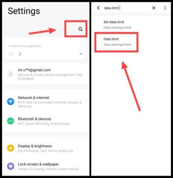 फोन में Data Limit चेक करें