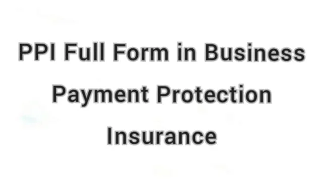 PPI Full Form in Business payment protection insurance PPI Full Form in Business payment protection insurance