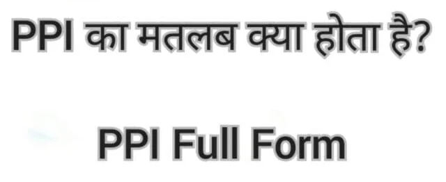 What is PPI Full Form ? PPI का मतलब क्या होता है? जानें PPI के बारे में जरुरी बातें PPI Full Form